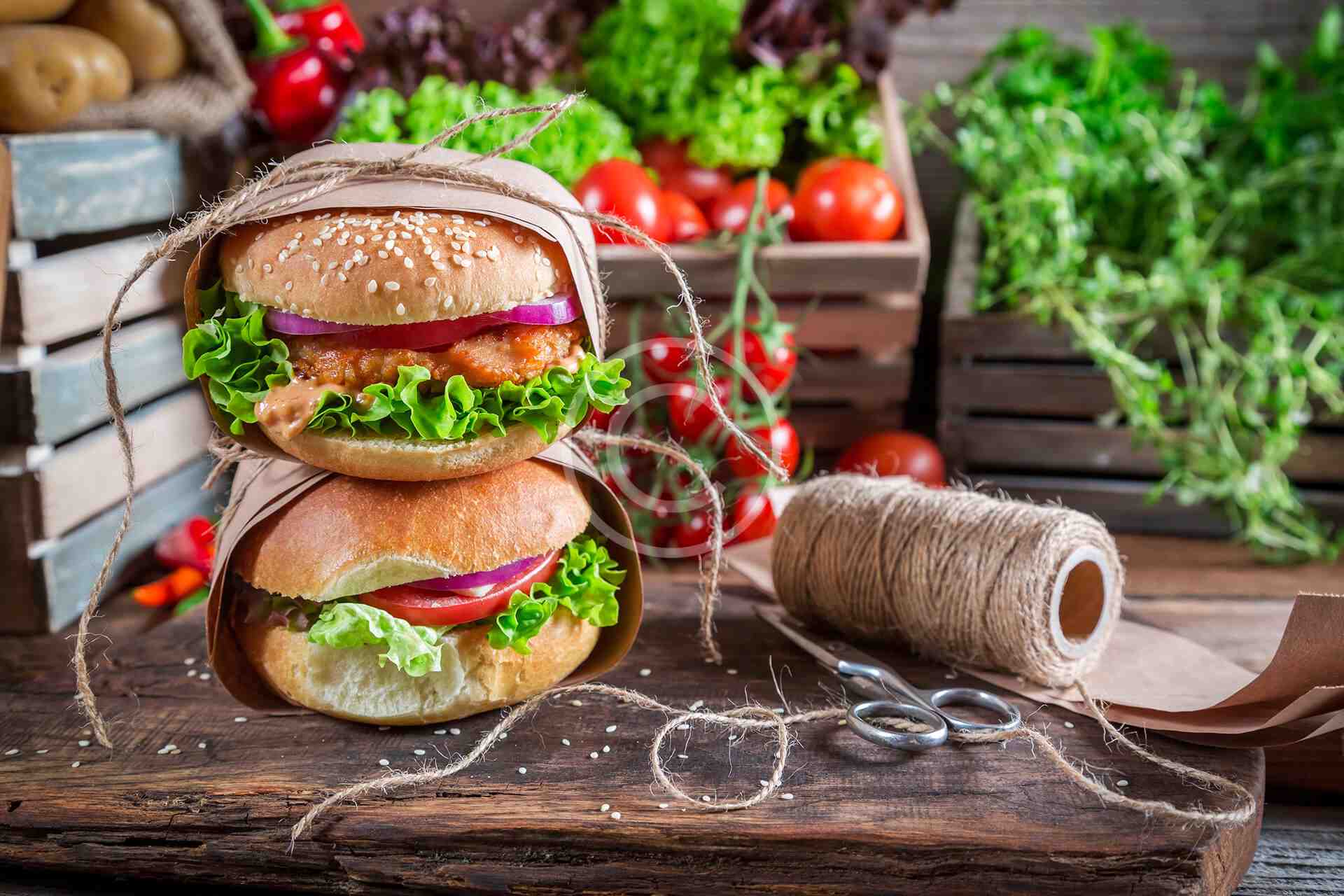 Burger aux champignons et fromage suisse